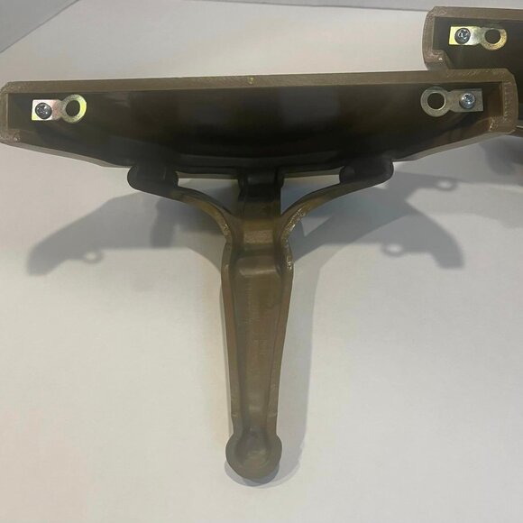 GOLD Wall Shelves Home Interiors and Gifts Burwood Ornate Vintage Rare Set Of 2 - Picture 7 of 7